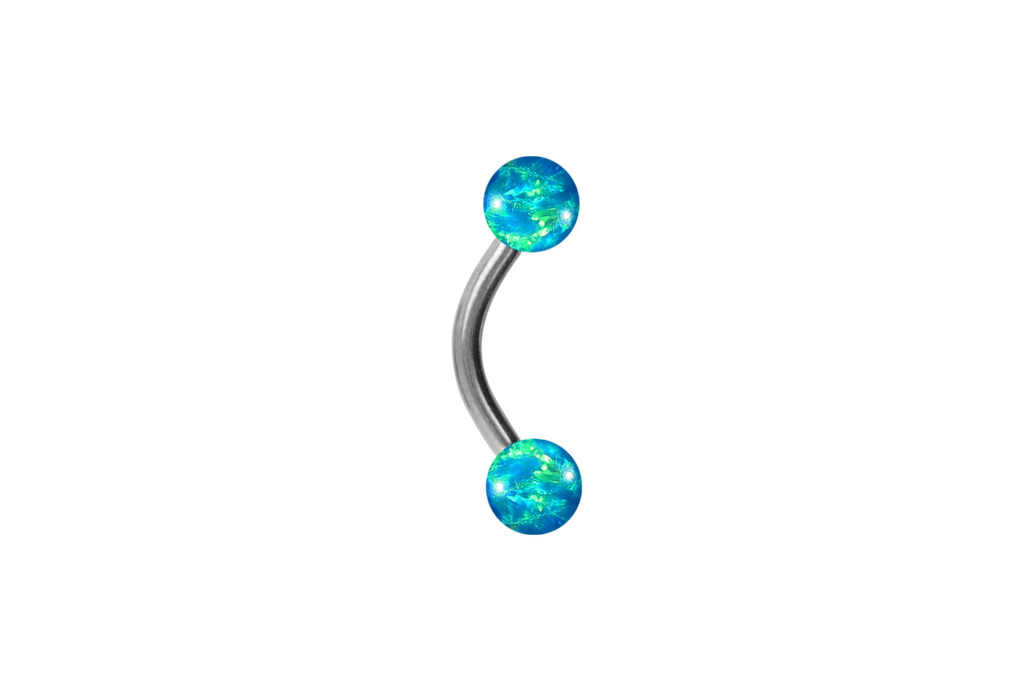 Chirurgenstahl Piercing Banane SYNTHETISCHE OPALE